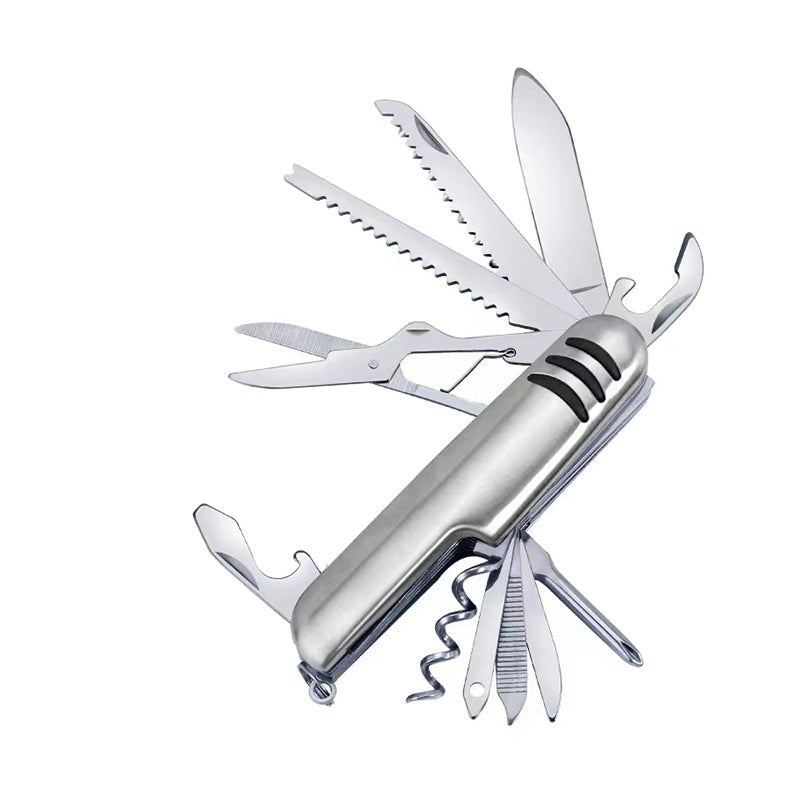 A-TEN INDEED Multifunctional Stainless Steel Knife Multi Purpose Army Folding Survival Outdoor Camping Tool Swiss Knife