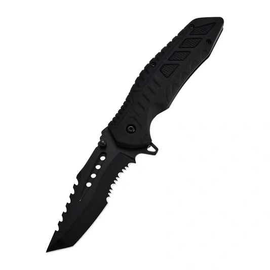 A-TEN INDEED Outdoor New Camping Folding Knife Portable Multifunctional Pocket Knife with Window Breaker Secant Aluminum Handle Knife