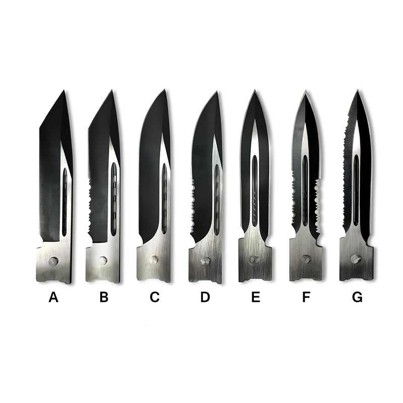 A-TEN INDEED Bread fillet knife blanks corrugated serrated curved sharp assisted knives blades without handles